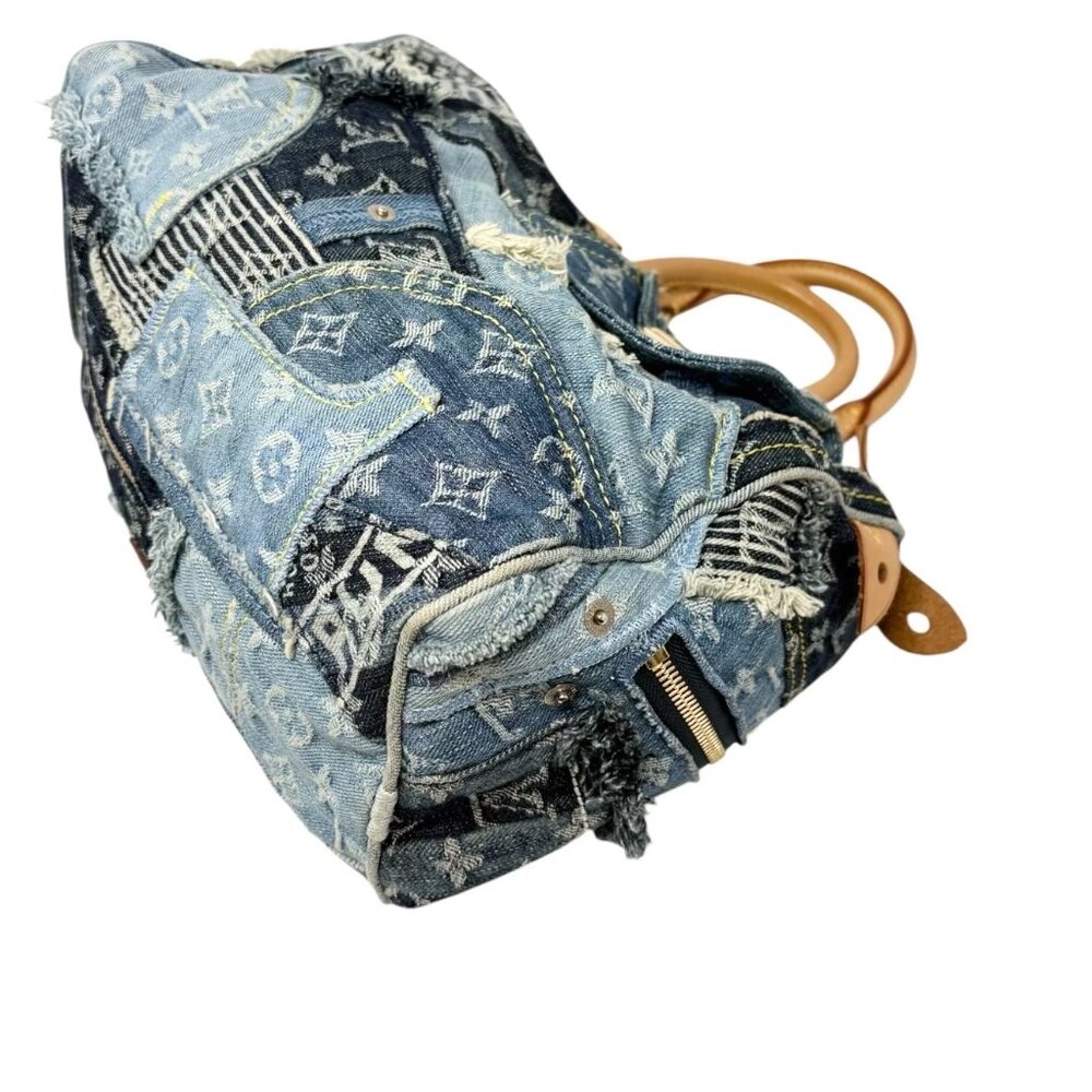 Louis Vuitton Vintage Monogram Patchwork Denim Sp… - image 8